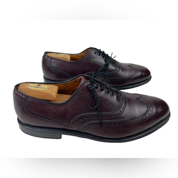 Allen Edmonds mens 12 C Oxblood Wingtip Oxford Chester Dress Shoes EUC - Picture 5 of 10